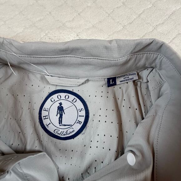 NWT The Good Sir Pedigree Pearlsnap Ripstop Vented Fishing Shirt Gray Men’s Sz L - Picture 4 of 6